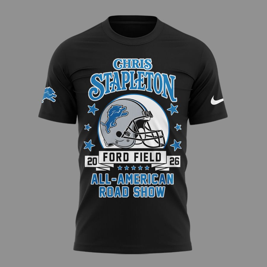 Black Shirt Chris Stapleton x Detroit Lions - All American Road Show T-Shirt