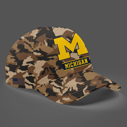 Camo Michigan Wolverines 2026 Military Appreciation Sideline Dri-FIT T-shirt