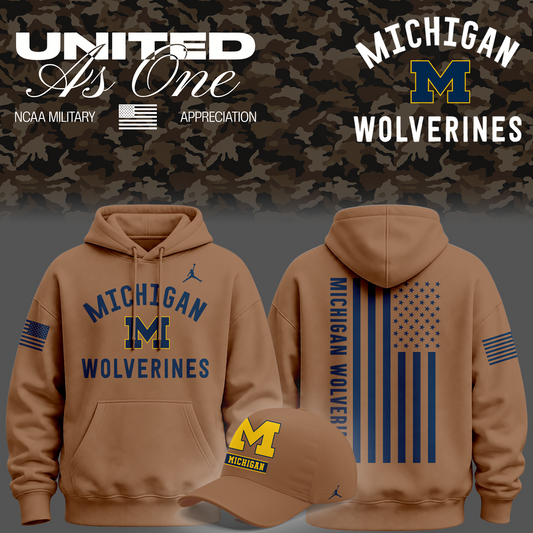 Michigan Wolverines 2026 Military Appreciation Sideline Dri-FIT Hoodie