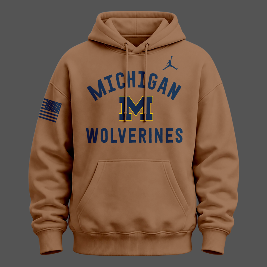 Michigan Wolverines 2026 Military Appreciation Sideline Dri-FIT Hoodie