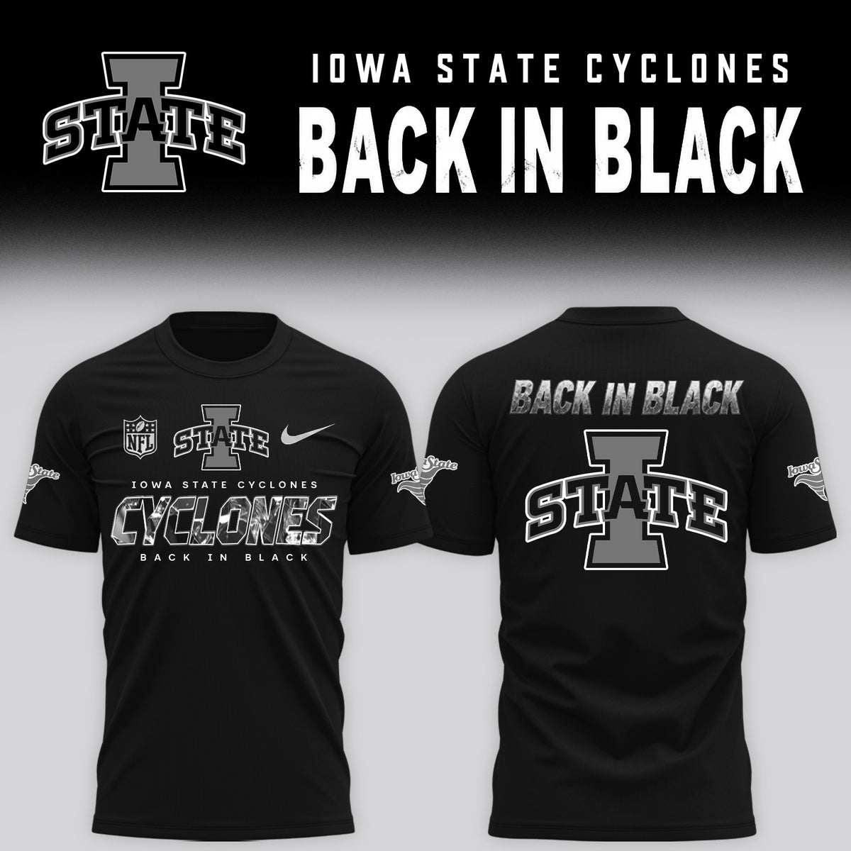 2026 Iowa State - Back In Black Limited Edition Tshirt