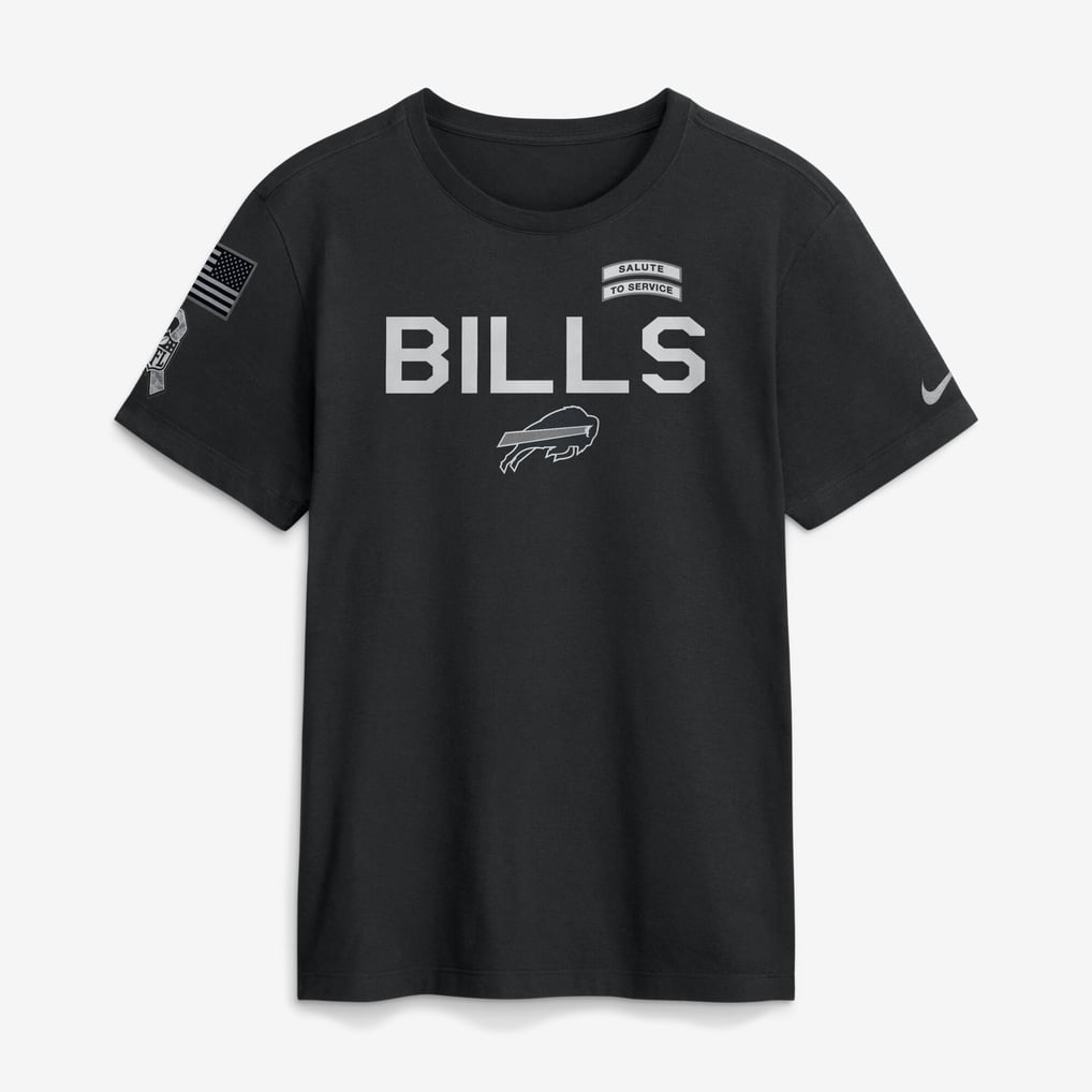 Buffalo Bills Black 2026 Salute to Service - Tshirt