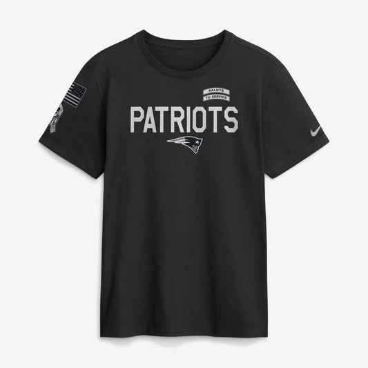 New England Patriots Black 2026 Salute to Service - Tshirt