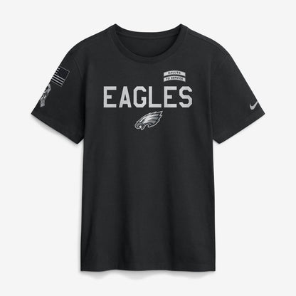 Philadelphia Eagles Black 2026 Salute to Service - Tshirt