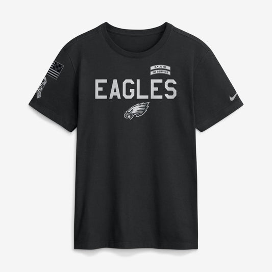Philadelphia Eagles Black 2026 Salute to Service - Tshirt