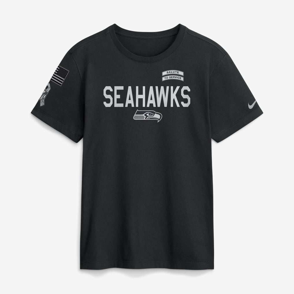Seattle Seahawks Black 2026 Salute to Service - Tshirt