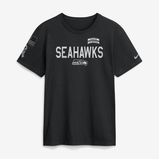 Seattle Seahawks Black 2026 Salute to Service - Tshirt