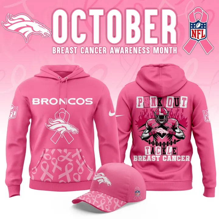 Denver Broncos '' OCTOBER BREAST CANCER AWARENESS MONTH '' Hoodie 2025