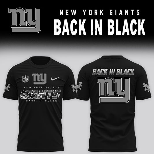 2026 NY Giants - Back In Black Limited Edition Tshirt
