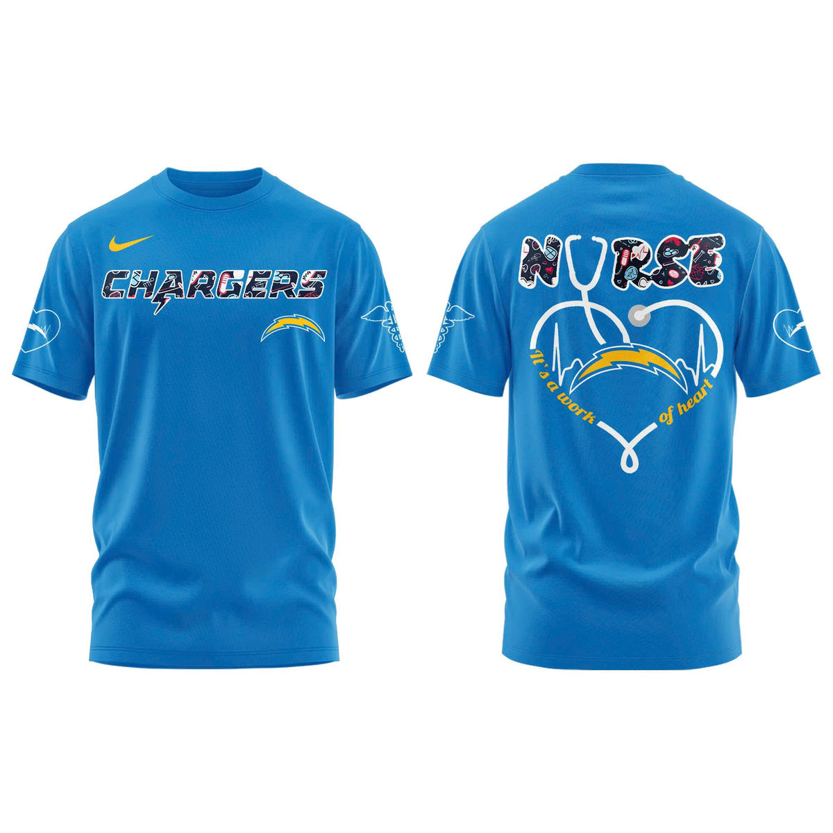 Los Angeles Chargers NURSES NIGHT Combo Tshirt | Jogger | Cap