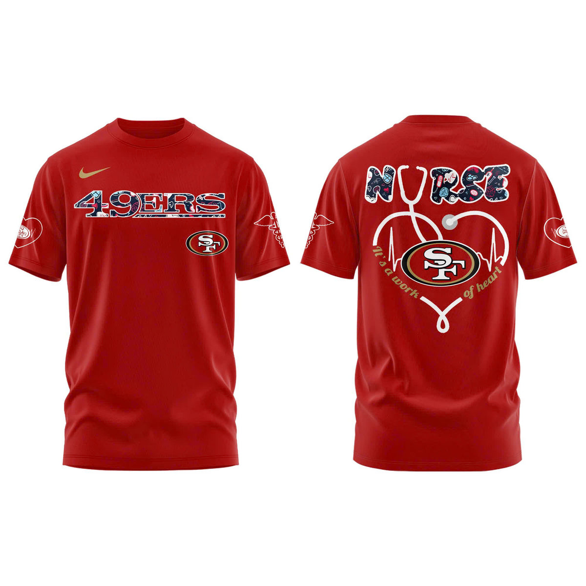 San Francisco 49ers NURSES NIGHT Combo Tshirt | Jogger | Cap