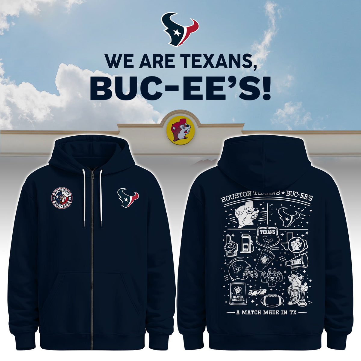 Houston Texans x Buc-ee's We Are Texans Zip Hoodie